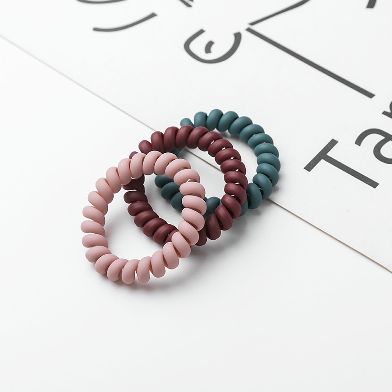 Thun buộc tóc lò xo chất liệu nhựa màu sắc mờ nhám chắc chắn với màu sắc phong cách Hàn Quốc - hqunh303 - H19