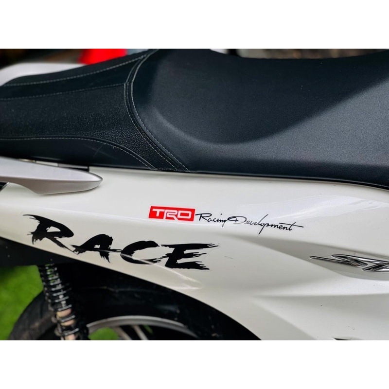 Tem dán chữ Race race-2k trong suốt siêu đẹp, có sẵn keo mặt sau dán trang trí xe máy, oto…