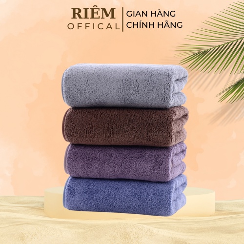 Khăn Tắm 70x140 Hàn Quốc Lông Mềm Thấm Hút Tốt Không Rụng Lông RIEM