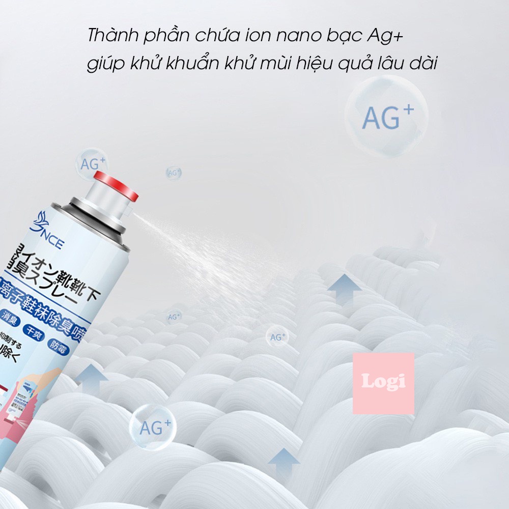 Bình xịt khử mùi giày chống hôi chân NCE 260ml