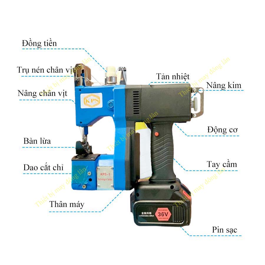 Máy may bao pin cầm tay đài loan KPS-1 nhỏ gọn tiện lợi