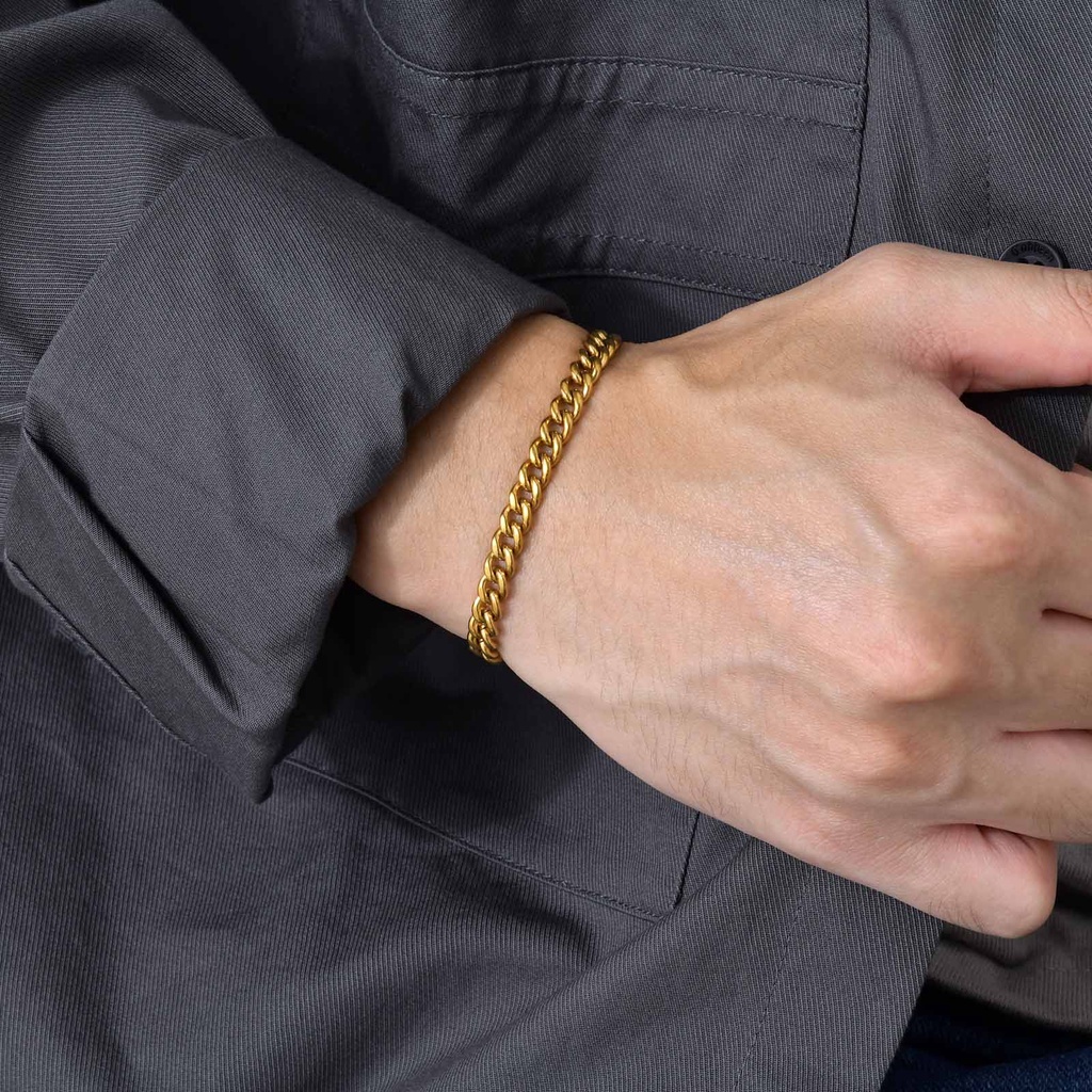 Vòng Tay Dây Xích 3mm / 5mm / 7mm / 9mm Bằng Thép Không Gỉ Phong Cách Cổ Điển Cho Nam / Nữ