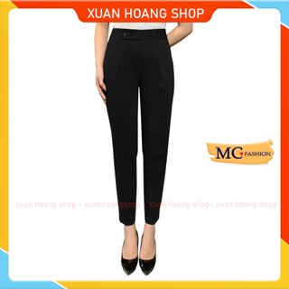 Quần tây nữ công sở lưng cao mc fashion q0496 đen, xanh tím than