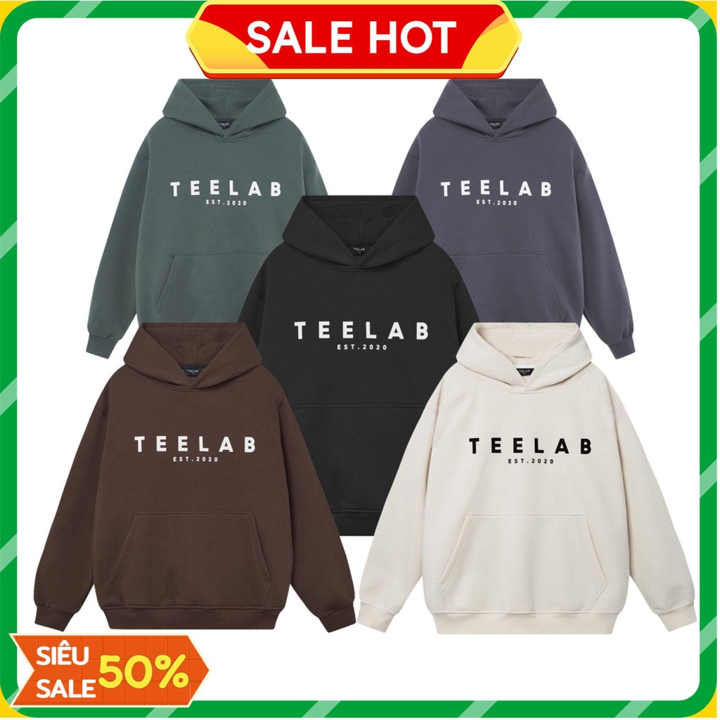 Áo Hoodie Form Rộng Unisex Teelab mendeleepi, Áo khoác Sweater Chất Nỉ Dày dặn