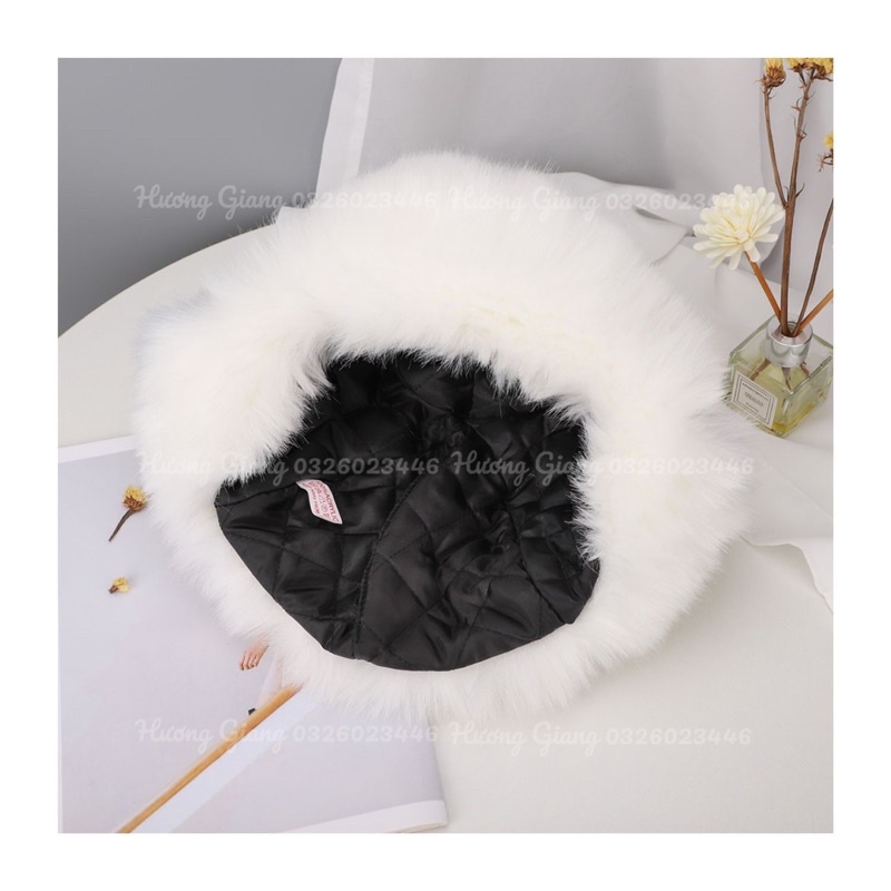 Mũ Lông Mông Cổ, Mũ Lông Trần Trám, Mũ Lông Chụp Hình Concept Noel