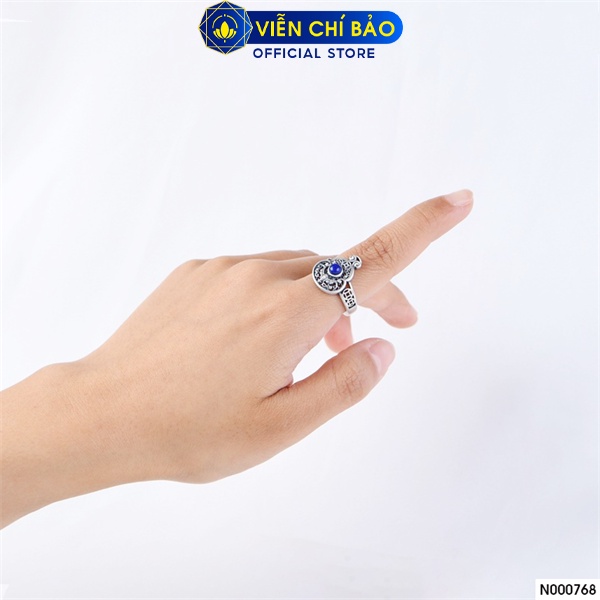 Nhẫn hồ lô - xanh, đỏ chất liệu bạc Thái 925 thời trang phụ kiện trang sức nữ Viễn Chí Bảo  N000768