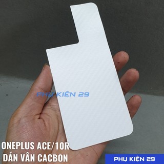 [Oneplus 9/9 Pro/ 9R/ 9RT/ 10R/ Ace] Dán lưng 3D chống xước vân Cacbon - Carbon