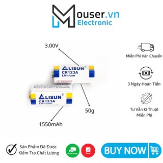Cặp Pin CR123A 3V 1500mA  Pin 3V Cho Máy Ảnh Đèn Pin Mạch PLC (Không Sạc)