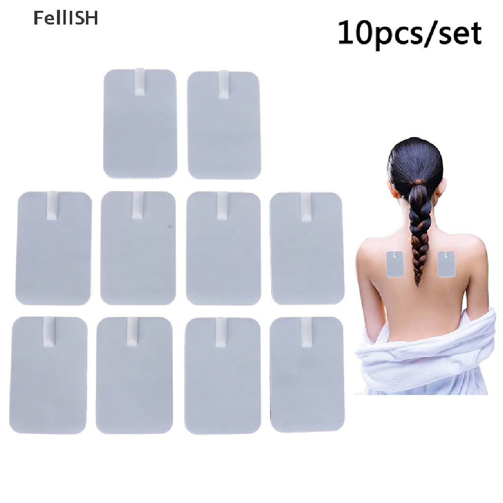 Bộ 10 Miếng Dán Điện Cực 6 * 9cm Tự Dính 439br Có Thể Tái Sử Dụng