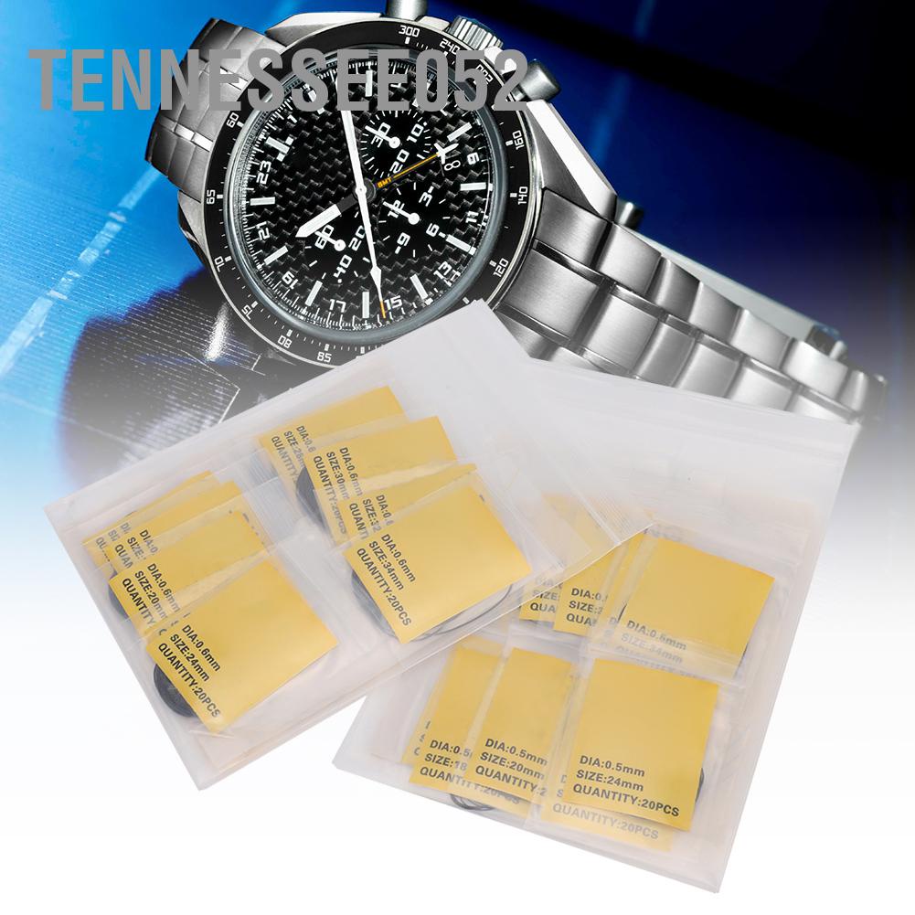 Tennessee052 Đồng hồ 16mm-34mm Vòng đệm cao su O Ring Mặt sau niêm phong Phụ tùng (0 5mm 0 6mm)