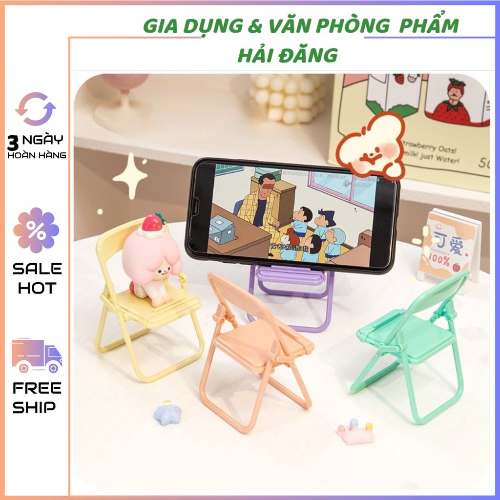 Giá Đỡ Điện Thoại Hình Ghế, Kệ Để Điện Thoại Xem Phim Gấp Gọn Siêu Cute Tiện Lợi