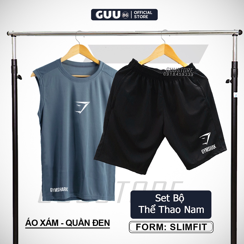 Bộ Quần Áo Thể Thao Sát Nách 𝗦𝗘𝗧 𝗚𝗬𝗠𝗦𝗛𝗔𝗞 𝗚𝗦𝟯𝟵 Chất Liệu Thun Co Dãn Set Đồ Tập Gym Chạy Bộ Bóng Rổ