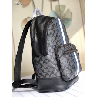 Balo nam C Backpack canvas phối da trơn