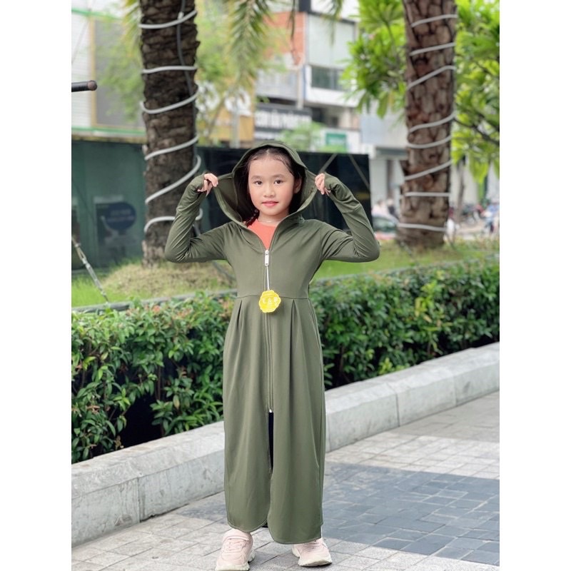 Áo Chống Nắng Toàn Thân Cho Bé Vải Thông Hơi Kim Cương