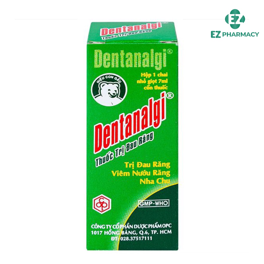Dentanalgi Nước chấm sâu răng chỉ định cho đau răng, viêm nướu 7ml - EZ Pharmacy