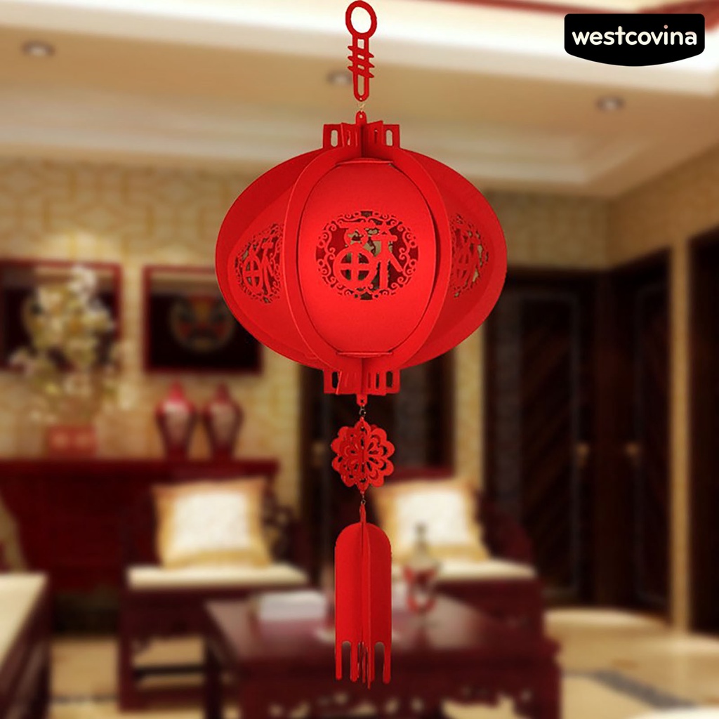 [Hot]☃Lồng Đèn Không Dệt Treo Trang Trí Năm Mới