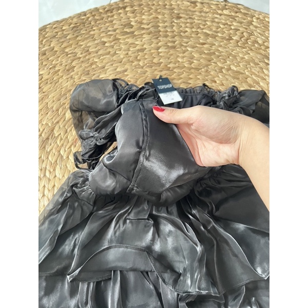 Đầm Đen Cúp Ngực Trễ Vai 2 Tầng Lapi VN, Có Big Size, Chất Tơ Organza Cao Cấp, Kèm Ảnh Thật - Lapi VN
