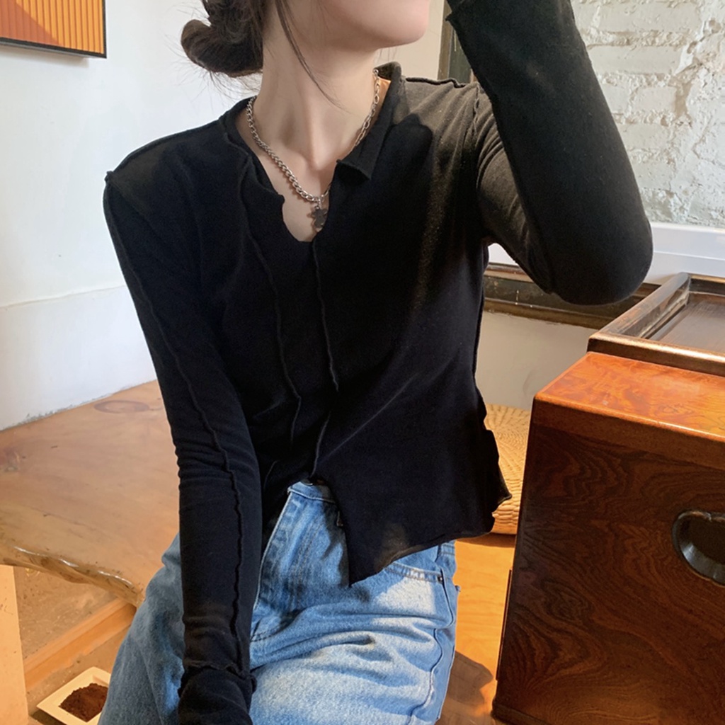 NRVP Áo Thun Nữ Dài Tay Dáng Rộng Phong Cách Hàn Quốc Thời Trang Mới 2023