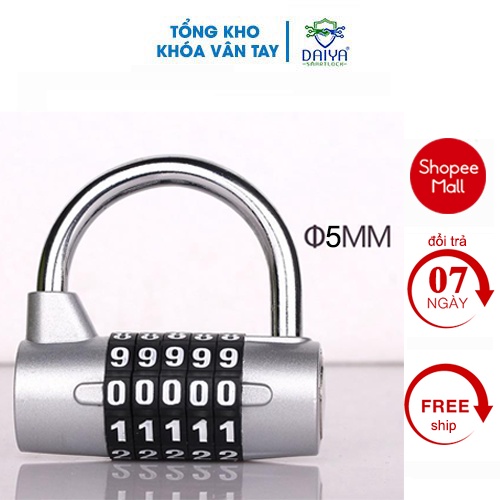 Khóa số chữ U 4 số DAIYA SMART LOCK HD01, Khóa cửa nhà, khóa vali, khóa đa năng