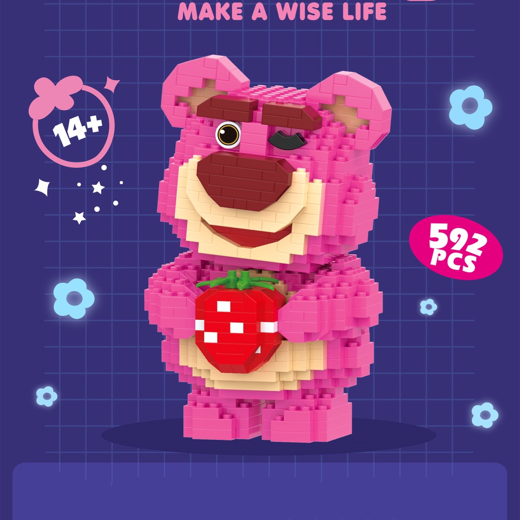 MÔ HÌNH LẮP RÁP bearblocks HOẠT HÌNH ĐÁNG YÊU CHO BÉ - ĐỒ CHƠI XÉP HÌNH CHO BÉ