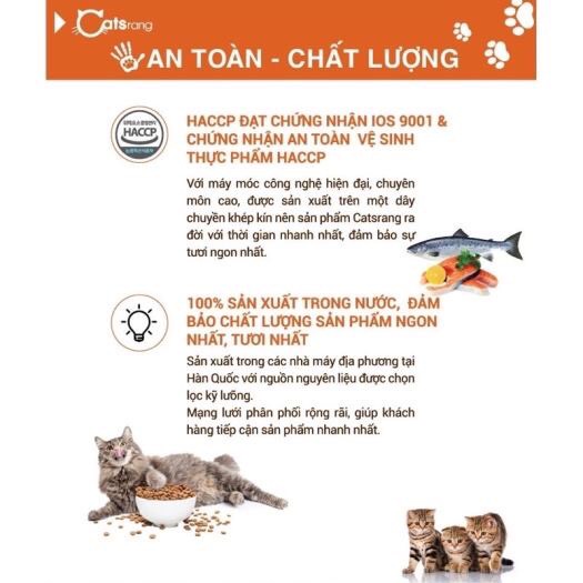 Hạt Catsrang dinh dưỡng cho mèo túi chiết 1kg