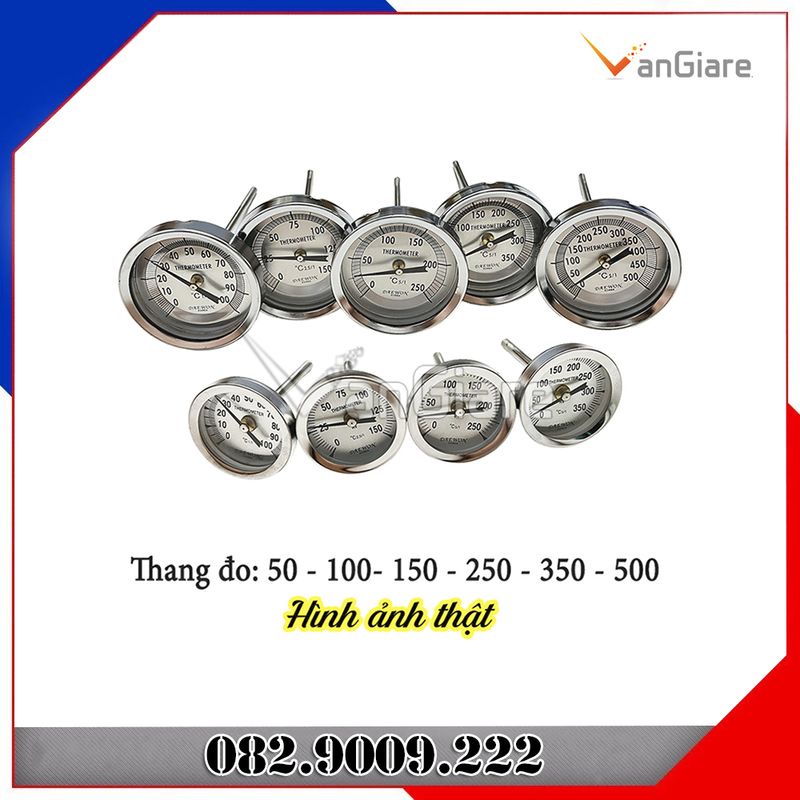 Đồng hồ đo nhiệt độ inox 100 độ C Daewon - Hàn Quốc, đo nhiệt độ lò hơi, lò nướng, lò sấy
