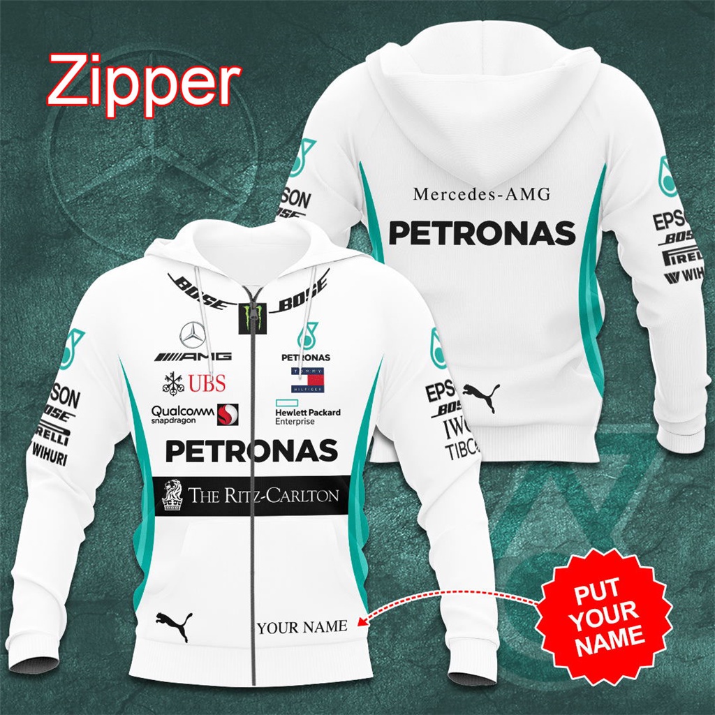 Áo Khoác Có Khóa Kéo Cho Mercedes AMG Petronas F1 Team A Ritz-Carlton Puma Bose