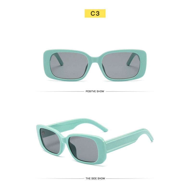 Kính Mát Gọng Vuông Nhỏ Phong Cách Hip Hop Cho Nam Nữ