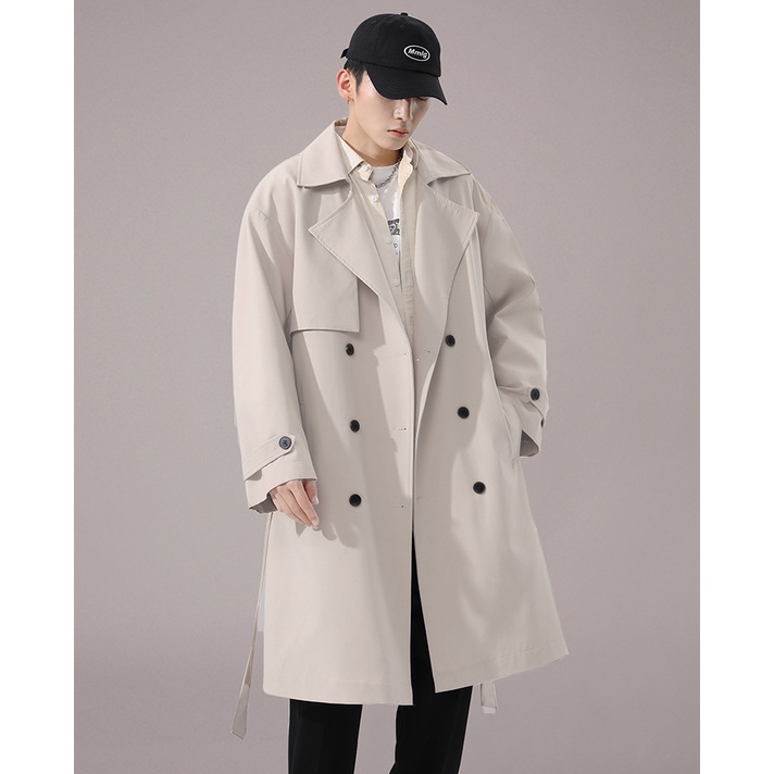 Áo Khoác Mangto Có Đai Dáng Dài Dành Cho Nam Chất Liệu Kaki Dạ Đẹp Và Cá Tính