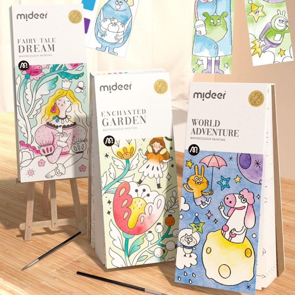 ANEMONE Sách Tô Màu Kèm Cọ Vẽ 20 Trang Dành Cho Trẻ Em