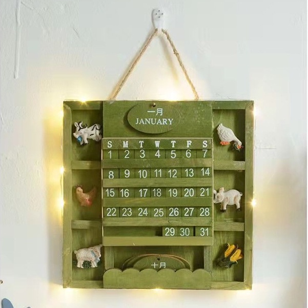 Lịch Treo Tường Trang Trí Style Vintage, Làm Quà Tặng Sinh Nhật Giáng Sinh