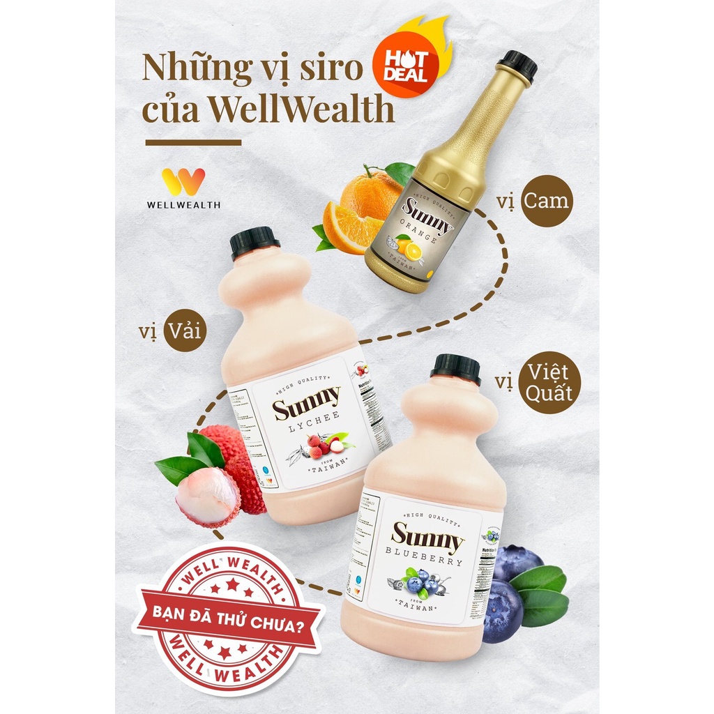 Siro Sunny 2.5 kg vị DƯA GANG - Nhập khẩu Đài Loan - HÀNG CẬN DATE 10/10/2023