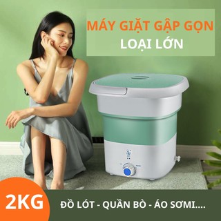 Máy giặt gấp gọn loại to kèm lồng vắt tiện dụng, giặt sạch sâu, dành cho cá nhân, gia đình nhỏ- Xả kho