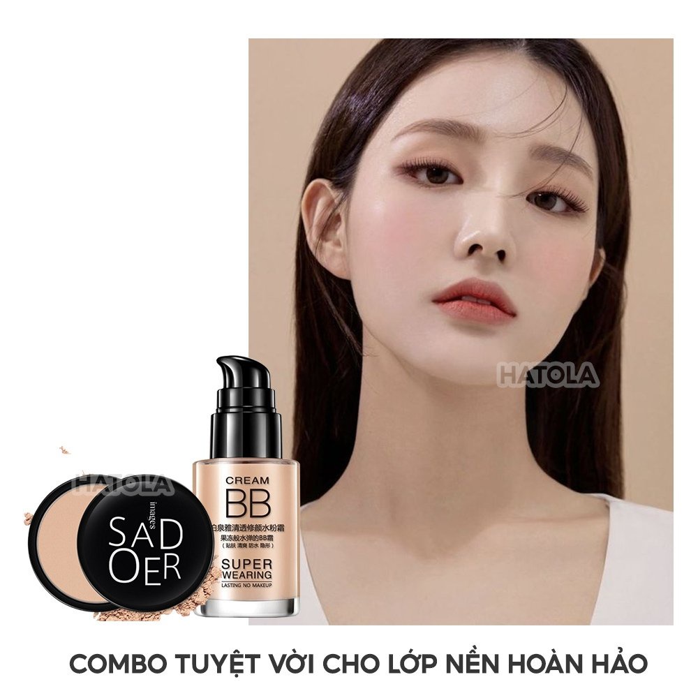 Combo trang điểm makeup kem nền che khuyết điểm và phấn phủ kiềm dầu Lameila Zentop