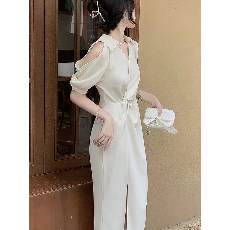 Đầm Trắng Thiết Kế Độc Đáo Phong Cách Pháp Thời Trang Mùa Hè Sang Trọng Cho Nữ