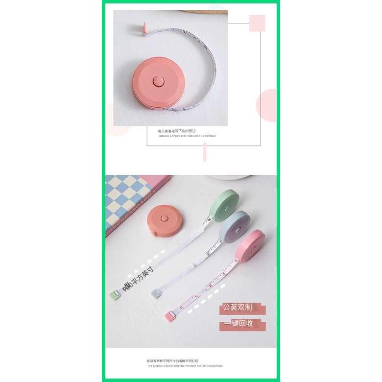 Thước Dây Dài 1.5M Đo Lường Linh Hoạt Di Động Tiện Dụng Cho Thợ May