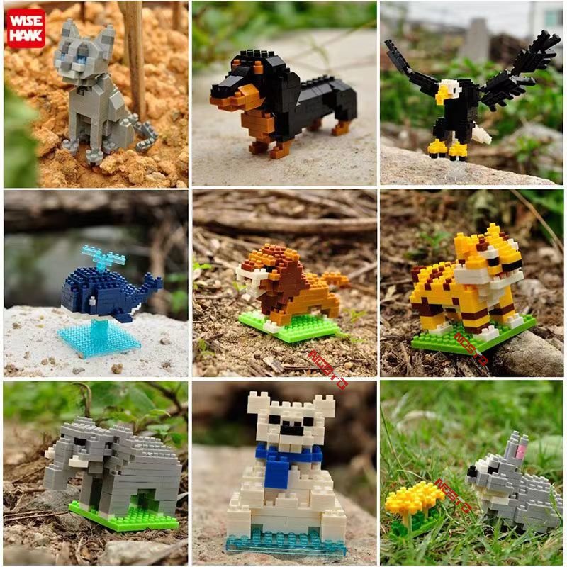Nanoblocks Animal Flamingo Building Blocks Zoo Kids Mô hình sáng tạo Khai sáng Quà tặng đồ chơi tự làm