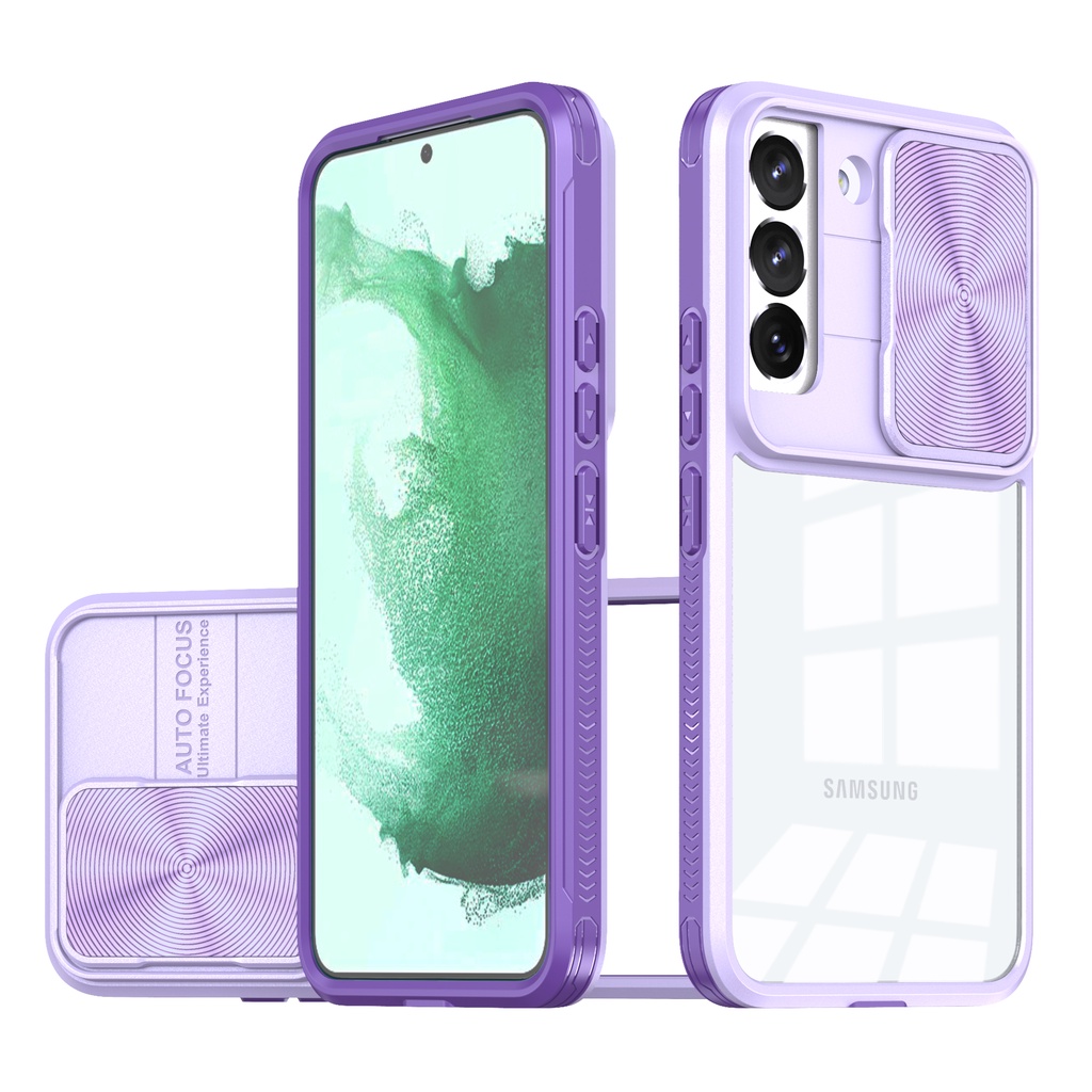 Ốp Điện Thoại Nhựa Acrylic Trong Suốt Bảo Vệ Camera Kiểu Trượt Cho Samsung Galaxy A53 5G A73 5GA13 4G A13 5G A14 5G A23 4G 5G A03 Core