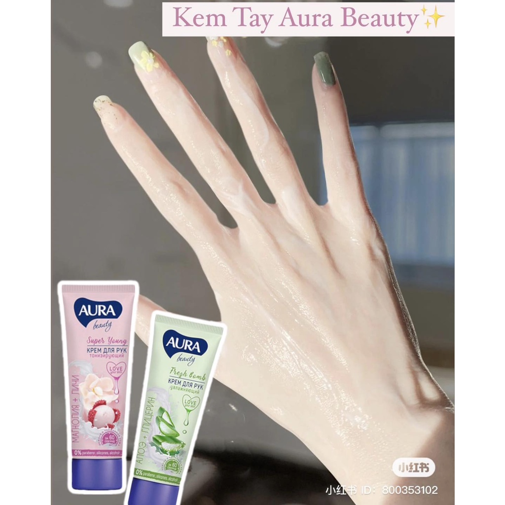 Kem Dưỡng Da Tay Aura Beauty Làm Mềm Da Tay, Chân Giảm Nứt Nẻ 75ml