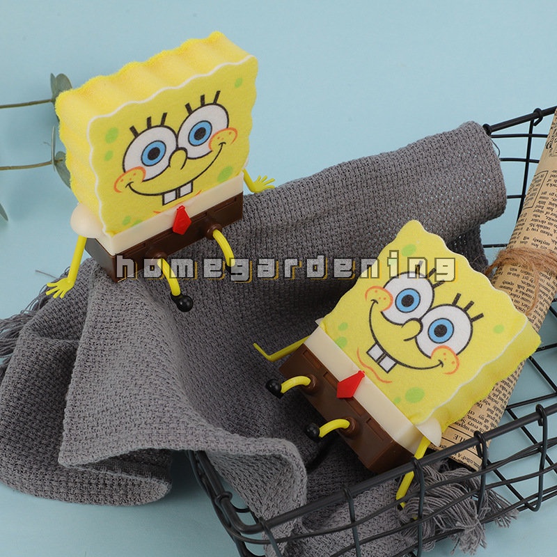 Giá Đựng Mút Rửa Chén Bằng Acrylic Kiểu Hoạt Hình Spongebob Tiện Dụng Cho Nhà Bếp