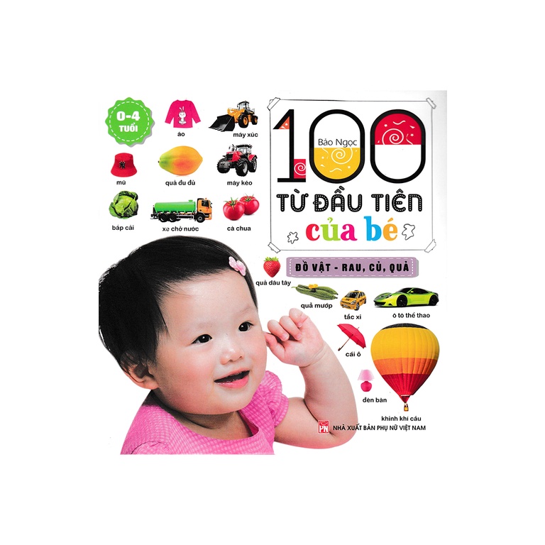Sách - Combo 100 Từ Đầu Tiên Của Bé - Bìa Cứng (Bộ 3 Cuốn - ND)