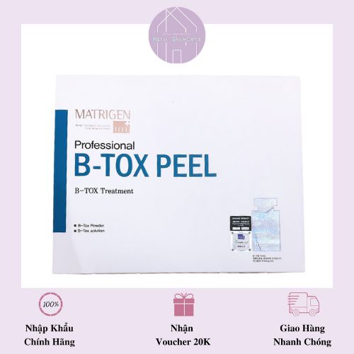 B-Tox Peel Matrigen - Peel Da Vi Tảo Biển Btox Thay Da Sinh học Full hộp 6 Cặp