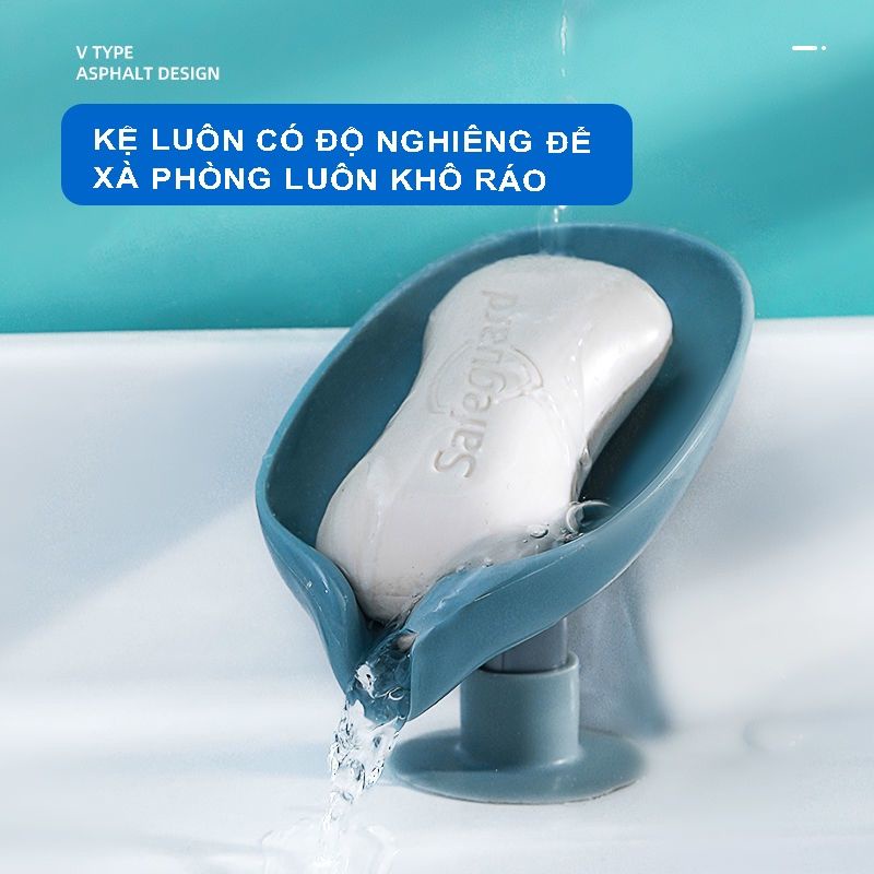Khay đựng xà bông, giá đựng xà phòng hình lá sen