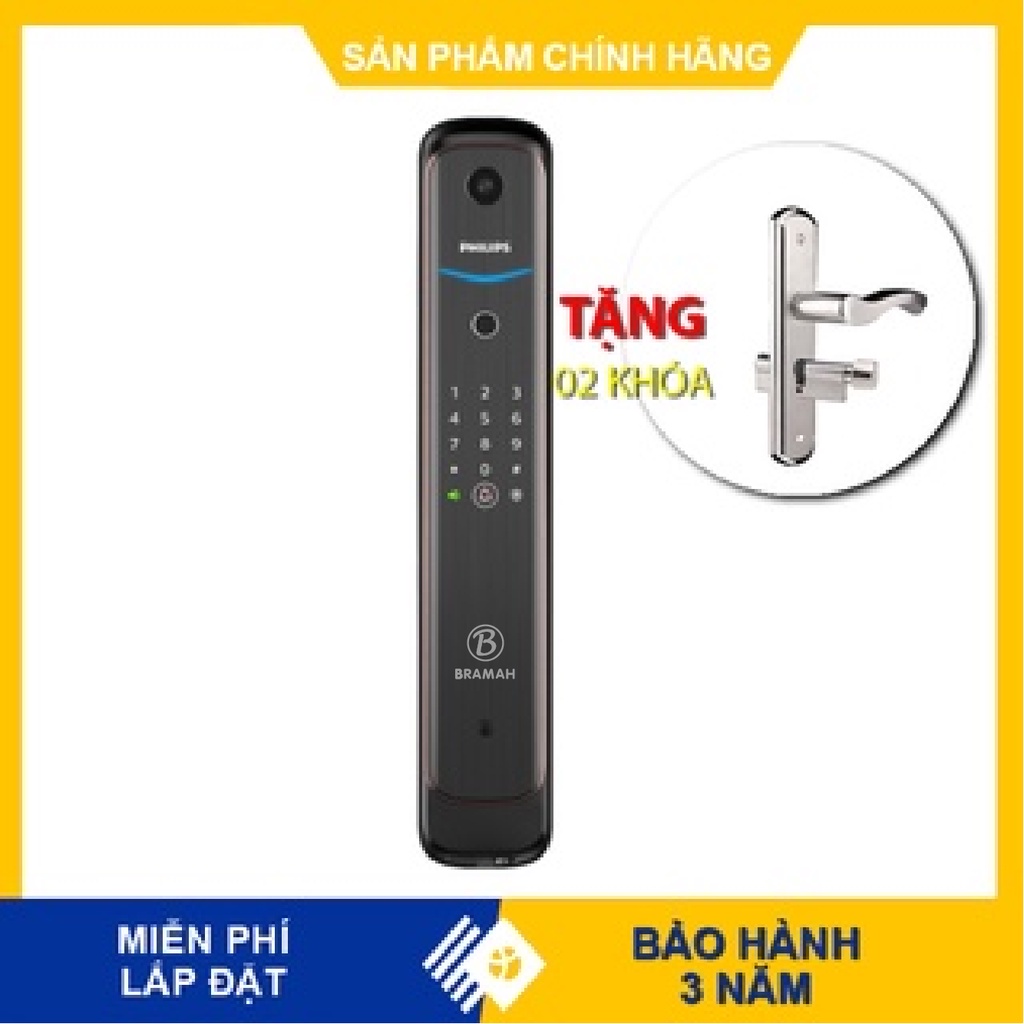 Khoá cửa vân tay Philips DDL702-1HWS cao cấp - Chính hãng - Bảo hành 03 năm