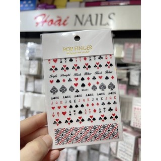 Sticker lá bài nail 2024