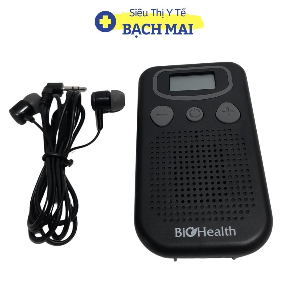 Máy trợ thính bỏ túi có dây Biohealth JH-238 máy điếc bỏ túi tiện dụng có tai nghe headphone cho người nghe kém đến nặn