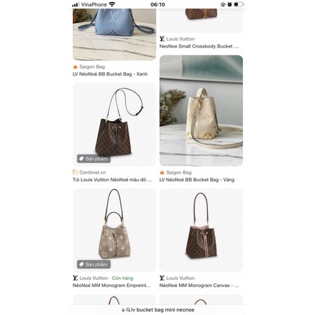 Túi bucket da thật mini lờ vê 20cm