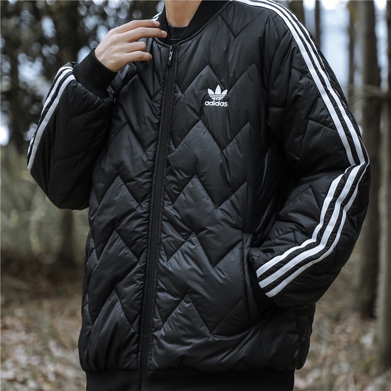 Áo Khoác Bóng Chày Chống Gió Thêu logo Adidas 100% Thời Trang Mùa Đông Cho Cặp Đôi