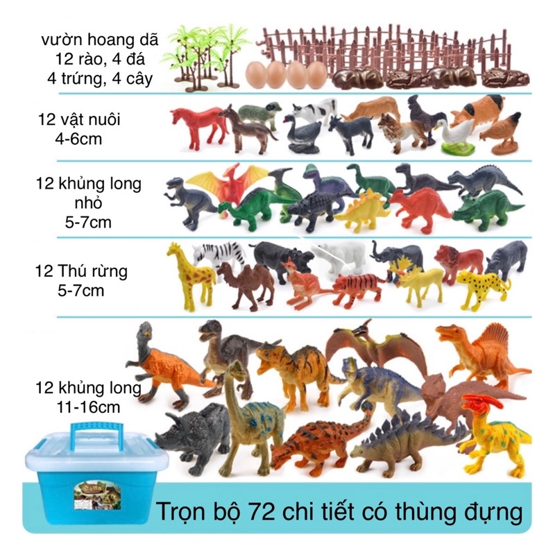 Đồ chơi khủng long động vật hoang dã mô hình động vật và thú nuôi cho bé
