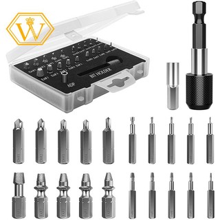 Bộ 22 dụng cụ tháo ốc vít bị hỏng hss kèm đầu nối và ổ cắm